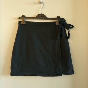 Abercrombie & Fitch Navy Mini Wrap Skirt